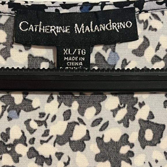 #34 CATHERINE MALANDRINO • FLORAL BLUES • BLOUSE - Picture 4 of 5